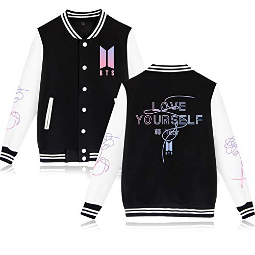 Dolpind Kpop BTS Love Yourself Tear Varsity Baseball Jacket Overcoat Hoodie Sweater