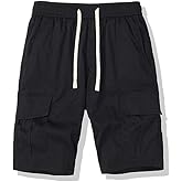 RANKSING Men's Drawstring Cargo Shorts for Work Relaxed Fit Outdoor Multi-Pocket Casual Shorts