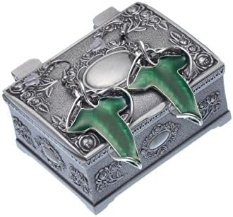 Lord of The Rings Green Leaf Elven Pin Brooch Pendant Earrings US Seller (Earrings W/ Jewelry Box)