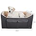 Petsfit Dog Booster Seat For 2 Small Dogs or Medium Dog up to 45 lb, Large Dog Car Seat With 2 Big Pockets for Cars, Trucks and SUVs (Large, Dark Brown)