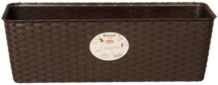 Stefanplast73501 50 x 18 x 16 cm Natural Balcony Flower Box - Mocha