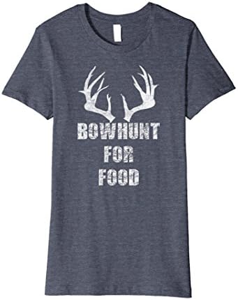 Womens Bowhunt for Food Premium T-Shirt Small Heather Blue