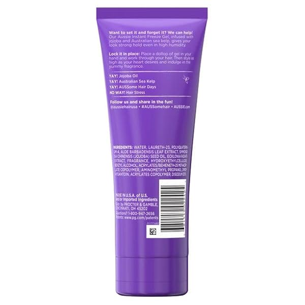 AUSSIE INSTANT FREEZE GEL MAXIMUM HOLD 7 OZ