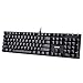 AUKEY Mechanical Keyboard Blue Switches USB Wired Gaming Keyboard with 104 Keys Metal Plate 100% Anti-ghosting for PC and Laptop