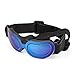 Namsan Dog Goggles Small Breed, Anti-UV Sunglasses for Dogs Small Breeds, Windproof Riding Dog Eye Protection, Yorkie Glasses with Elastic Straps, Easy Put-on/Adjustable, Bright Blue