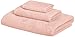 Amazon Basics Quick-Dry Towels - 100% Cotton, 3-Piece Set, Petal Pink