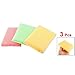 Kitchen Dish Bowl Green Pink Scouring Sponge Cleaning Pads 3 Pcs