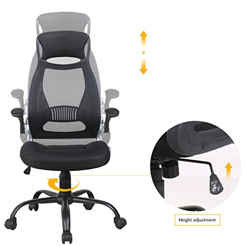 BERLMAN Ergonomic High Back Mesh Office Chair with Adjustable Armrest