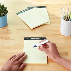 Amazon Basics Narrow Ruled Writing Pad - Canary