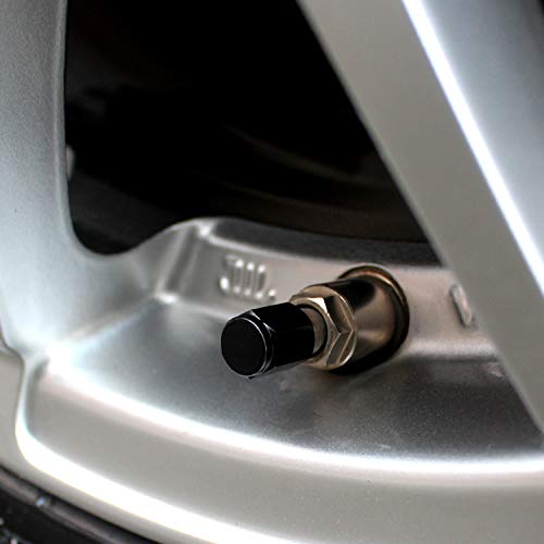 image for SAMIKIVA Aluminum Tire Valve Stem Caps, Metal with Rubber Ring, Dust P