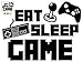 iMod Video Gamer Wall Decor Peel & Stick Poster Decals Eat Sleep Game Kids Room