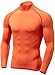 TM-YUT32-ORG_Large Tesla Men's Thermal WinterGear Compression Baselayer Mock Long Sleeve Shirt YUT32
