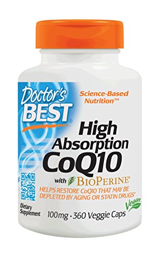 Doctor’s Best High Absorption CoQ10 with BioPerine, Gluten Free, Naturally Fermented, Vegan, Heart Health & Energy…