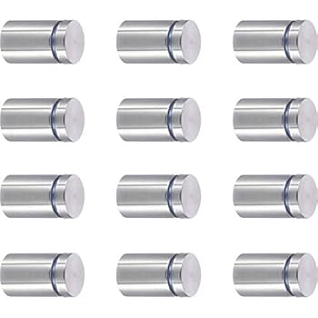 3/4 x 1 Inch Sign Holders Standoff Screws Wall Standoff Holders Screws Mount Hardware Advertising Glass Acrylic Standoff Stainless Steel Nail (12)