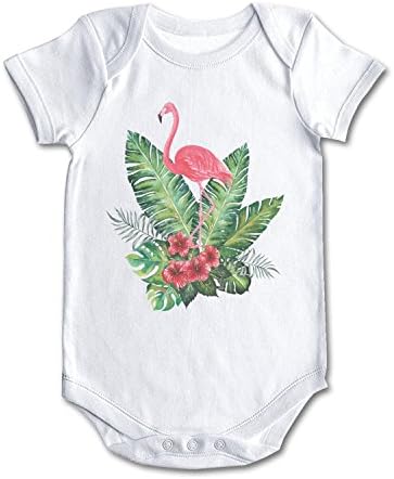 bbabylike Flower and Flamingo Cool Design Baby Girl Boy Outfit