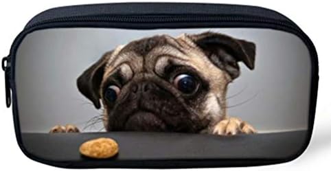 Xinind Kid School Pencil Bag Cute Animal Pug Dog Printing Pen Case Adult Office Accessories Pencil Holders