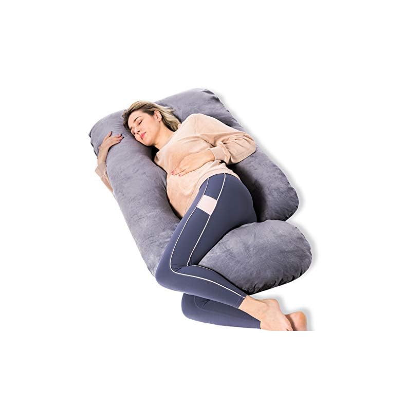 Momcozy Pregnancy Pillows, U Shaped Full Body Maternity Pillow with Removable Cover – Support for Back, Legs, Belly…