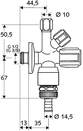 Schell Comfort, 035490699 Combination Angle Valve, Chrome-plated, DN 15 G 1/2 AG - Image 3