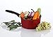 Flamekiss 2-Quart Red Ceramic Coated Nonstick Saucepan w/Glass Lid by Amorè, Nano Ceramic Coating w/Silver Ion (100% PTFE & PFOA Free)