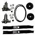 Mr mower parts deck rebuild kit for craftsman poulan Husqvarna included 2 heavy duty spindles 130794, 2 mulcher blades 134149, 2 pulleys 173436, deck belt 144959 95" primary