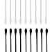 Meilamei 300 Count Cotton Swabs Buds Double Tipped 100% Cotton White and Black Natural Paper Sticks Multipurpose Cleaning Sterile Sticks Makeup Qtips