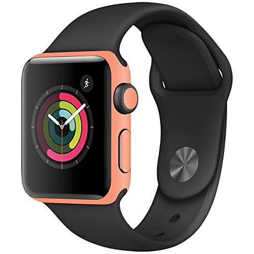MightySkins Skin For Apple Watch Series 2 38mm - Solid Peach | Protective, Durable, and Unique Vinyl Decal wrap cover | Easy To Apply, Remove, and Change Styles | Made in the USA