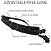 BronzeDog Genuine Leather Rifle Sling Braided Shotgun Strap Durable Hunting Shoulder Belt (Black with Matching Braiding)