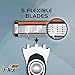BIC Flex 5 Hybrid Men's 5-Blade Disposable Razor, 1 Handle and 4 Cartridges