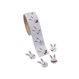 Fun Express - Emoji Face Bunny Stickers for Easter - Stationery - Stickers - Stickers - Roll - Easter - 100 Pieces