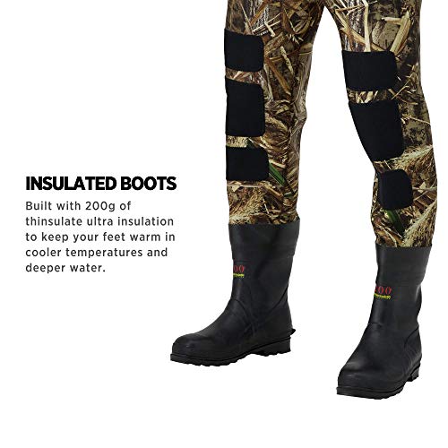 OUTBOUND Neoprene Chest Waders with Boots for Men & Women WaterProof