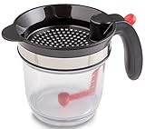 4-Cups Fat Gravy Separator With Strainer. By Kitchen Winners
