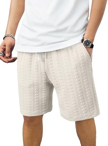 JMIERR Mens Casual Shorts Relaxed Fit Comfy Stretch Elastic Waist