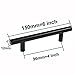 Probrico (5 Pack 3-3/4 Inch Hole Centers Cabinet Handles Black Kitchen Cabinet Pulls, Euro T Bar Drawer Handles Dresser Cabinet Pulls Hardware, 6 Inch Total Length