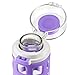 Ello Syndicate Glass Water Bottle with One-Touch Flip Lid, Purple , 20-ounce