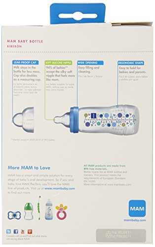 MAM Baby Bottle, Boy, 11 Ounces, 2-Count