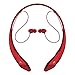 Bluetooth Headphones Headset Rymemo Newest Design Wireless Music Earphones Stereo Earbuds Sports/running Magnetic Neckband Style Shine Like Diamond Surface for Cellphone,Red