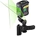 HAMMERHEAD HLCLG01 Green Beam COMPACT Self-Leveling Cross Line Laser with Adjustable Mounting Clamp & Storage Bag