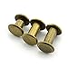 RuiLing 60 Sets 5mm Bronze Chicago Screws Assorted Kit Screw Posts Metal Accessories Nail Rivet Chicago Button for DIY Leather Decoration Bookbinding Slotted Flat Head Stud Screw (1/4