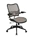 SPACE Seating Deluxe AirGrid Seat and Back, 2-to-1 Synchro Tilt Control and Cantilever Arms Managers Chair, Latte