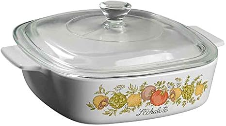 Amazon Com Corning Ware A 1 B 1 Quart L Echalote Spice Of Life Corningware Bake Dish Kitchen Dining