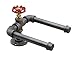 Y-Nut Industrial Vintage Toilet Paper Holder, Steampunk Toilet Paper Dispenser TPD-002 (Black)