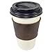 Rustic Leather Reusable Coffee & Tea Sleeve, Insulator, Hand Protector & Drink Grip for Paper Cups Handmade by Hide & Drink :: Bourbon Brown
