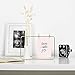 SS&Y Prisma 5x7 Picture Frame – Geometric Wire Photo Frame for Desktop Matte Brass - Photo Frame with a Beautiful Flower vase.