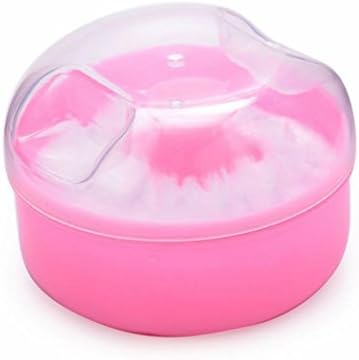 Clearance Sale!HIRIRI Baby Kids Soft Face Body Cosmetic Powder Puff Sponge Box Case Container Storage Box (Pink)