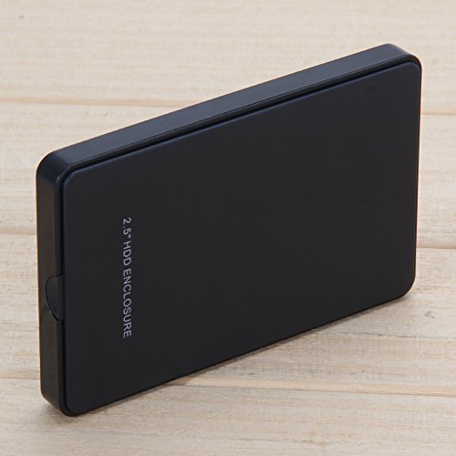 Alloet 2.5" SATA USB 2.0 HDD Box Hard Disk Drive External Enclosure Case + Carrying Case Bag (Black)