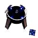 Docooler Black Solar Powered Jewelry Phone Watch 360° Rotating Display Stand Turn Table with LED Light