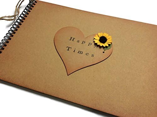 Sunflower Happy Times A4 Kraft Recycled Scrapbook Album Family Memory Book