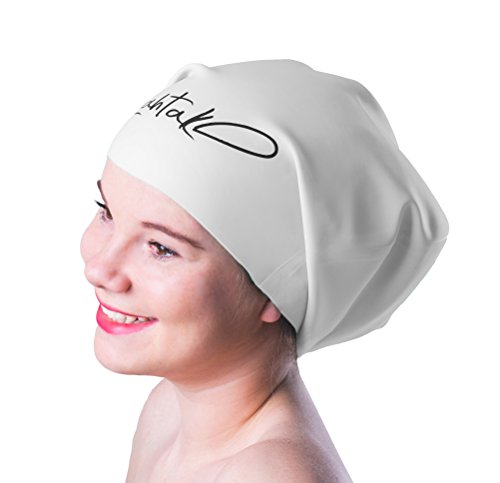 Long Hair Swim Cap - Swimming Caps for Women Men - Extra Large Swim Caps - Premium Waterproof Silicone Swim Cap - Dreadlocks - Suits Recreational Swimmers (White L)