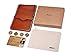MEKU Men's Handmade Minimalist Leather Wallet Credit Card Holder Slim Card Wallet Tan Father Day Gifts
