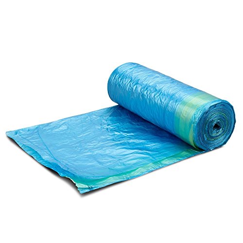 SCfuture 5 Gallon Colored Marine Scent Trash Garbage Wastebasket Bags with Handle-tie(54Counts/ 3 Rolls)